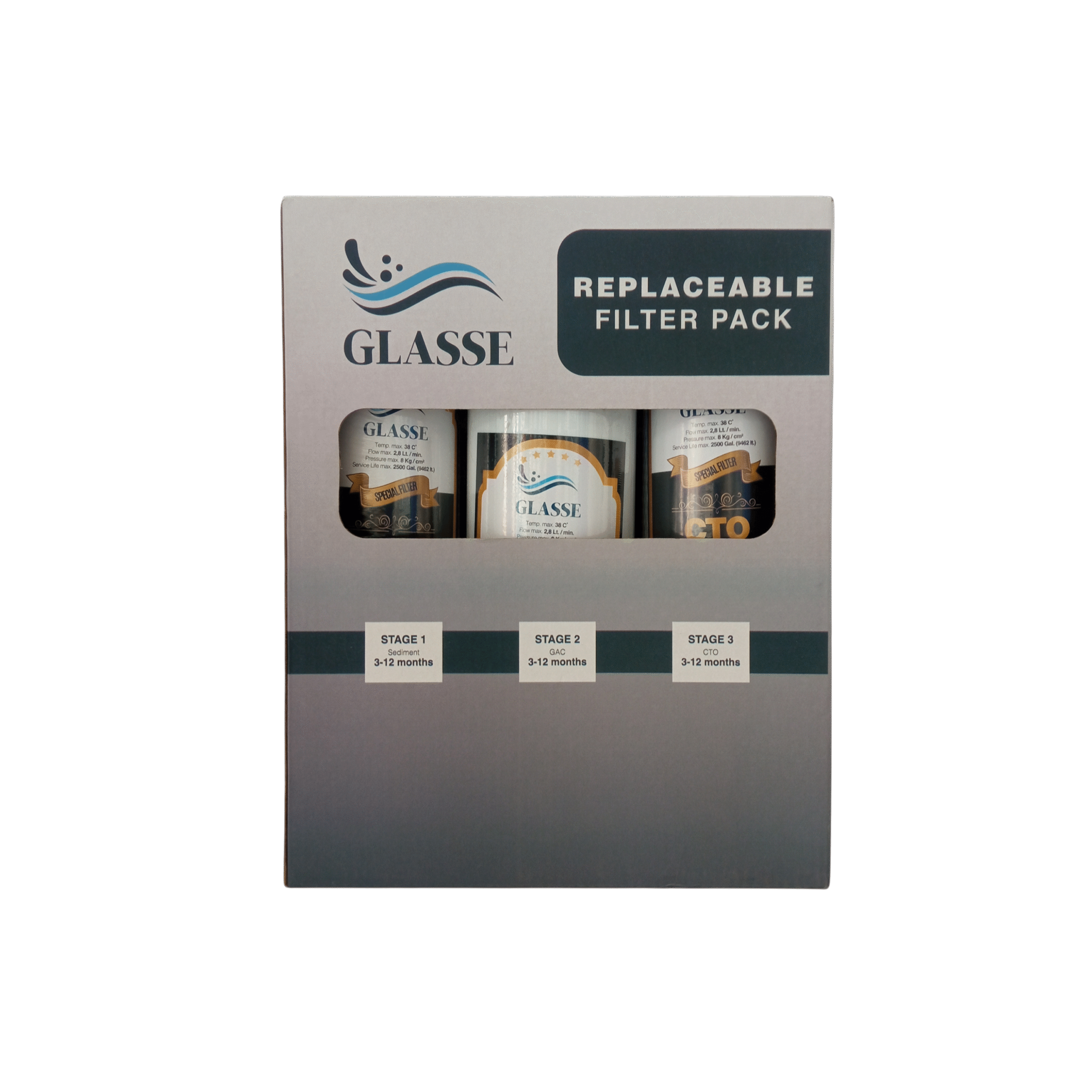 KIT 3 GLASSE OPEN CASE PP GAC CTO